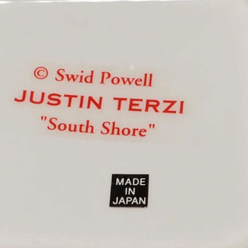 Swid Powell Justin Terzi South Shore Blue Roof Ceramic House cream and sugar set